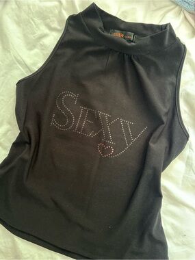 VINTAGE 'Sexy' Crop Top